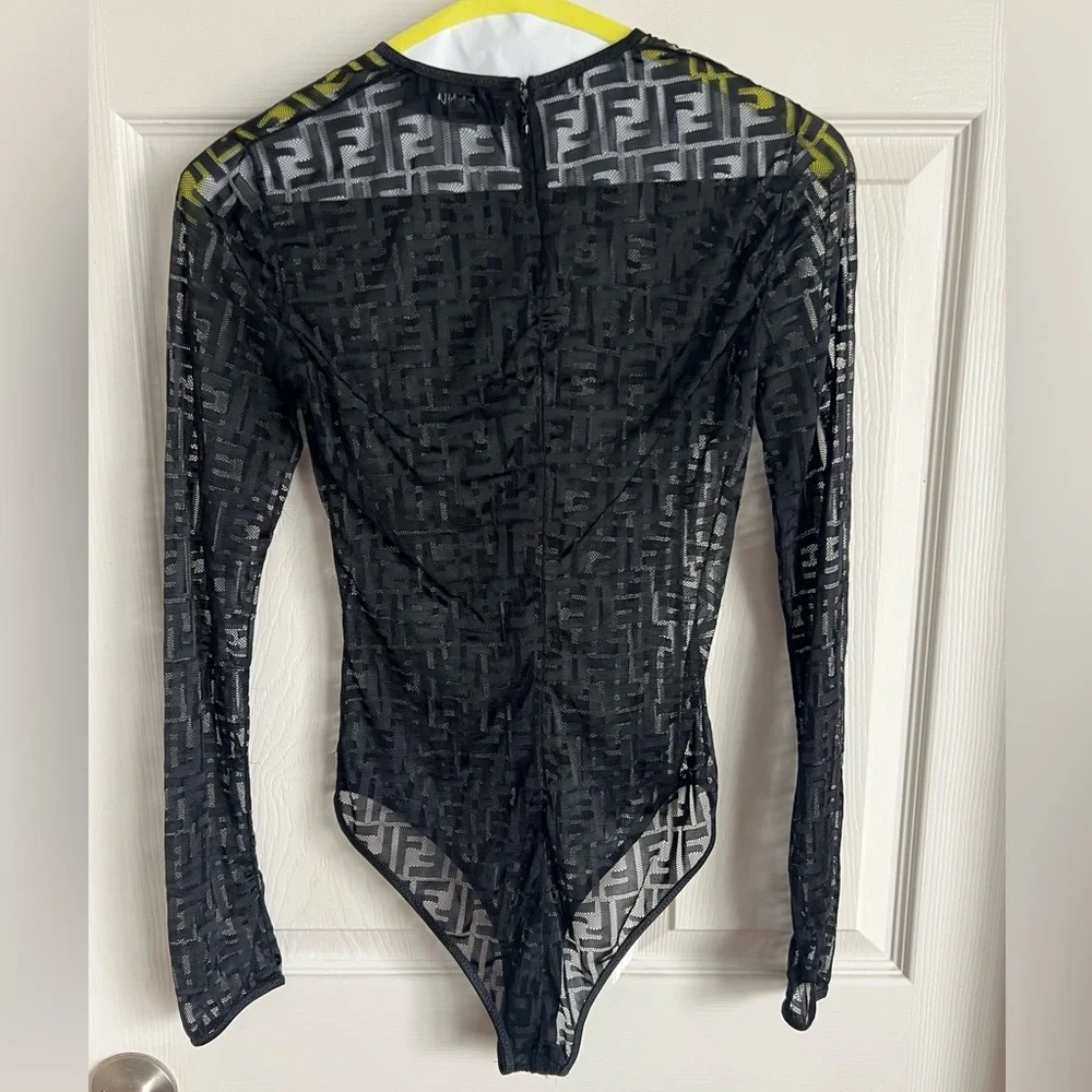 Fendi Mesh Bodysuit Sz 2 - Picture 3 of 5